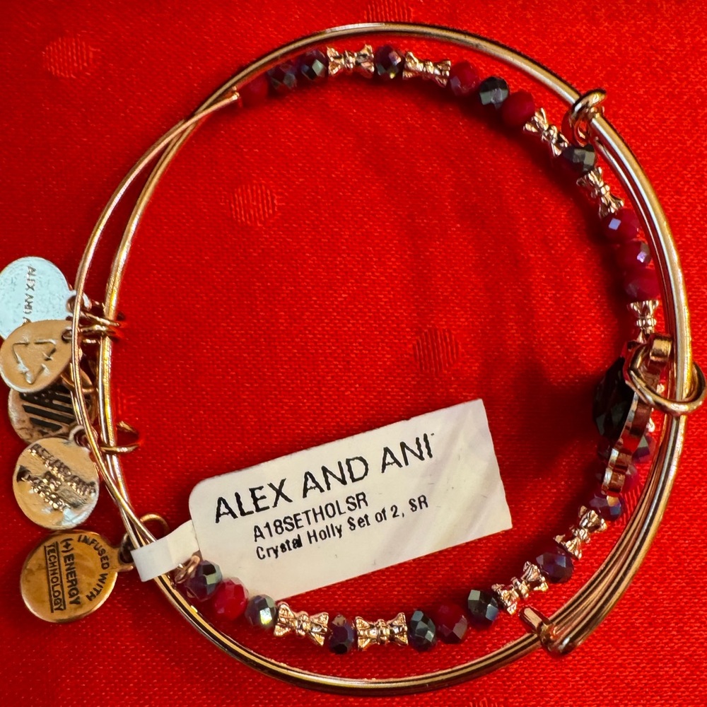 Alex and Ani Crystal Holly Bracelet Set